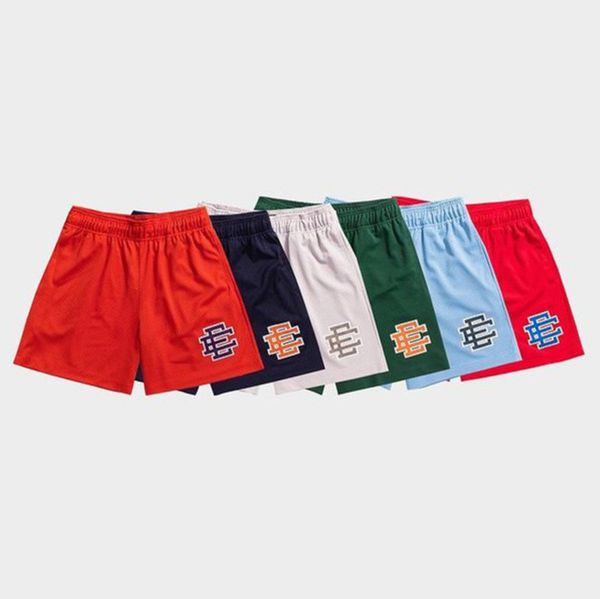 

fashion men's brand summer luxury eric emanuel shorts ee basic short designers newyork city skyline fitness beach breathable women mesh, White;black