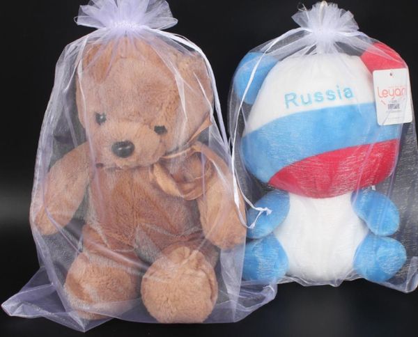 

christmas gift organza bags rose bear toy white packaging