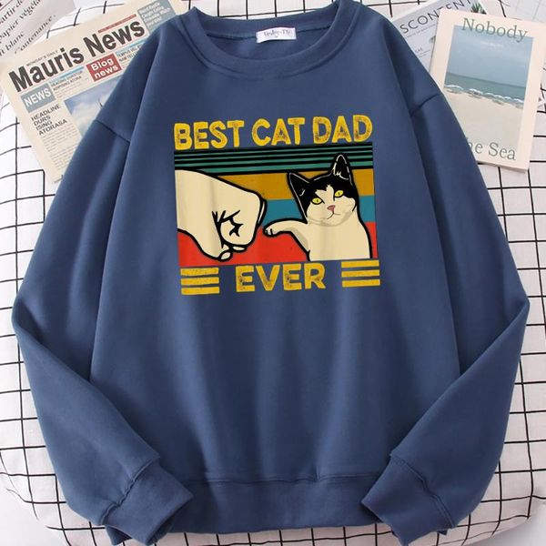 

men's hoodies & sweatshirts cat fisting with people printing sweatshirt mens simple soft hooded street warm autumn fashion casual cloth, Black