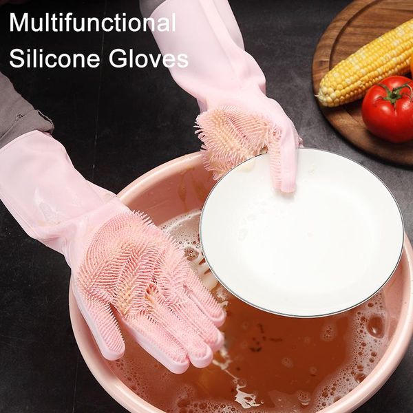 

disposable gloves heat resistance kitchen oven silicon misilicone cleaning washing dish