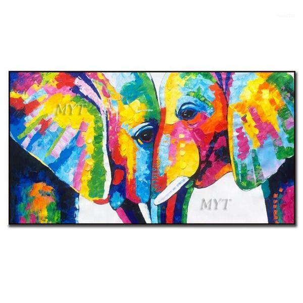 

paintings large painting hand painted elephant art oil on canvas wall pictures for living room home decor gift1
