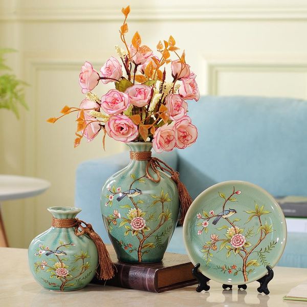 

vases chinese ceramic vase decoration ornament living room wine cabinet crafts creative home