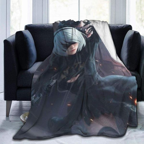 

blankets fashion nier automata blanket flannel microfiber throw super soft fuzzy luxury suitable for bed sofa travel