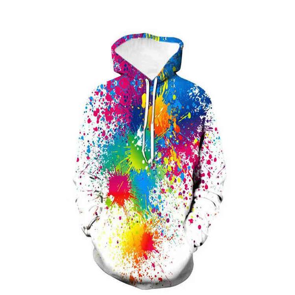 

straight 3d hoodie digital print new men's sweater, Black