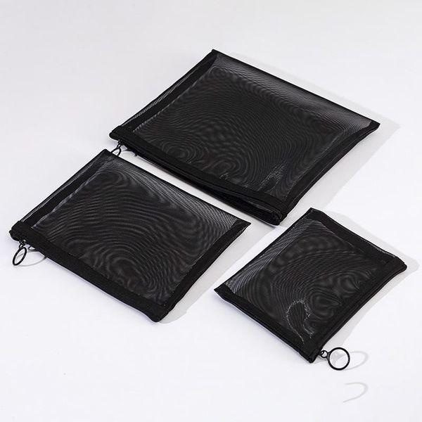 

pencil bags transparent mesh case for kids girls boys child student gifts bag