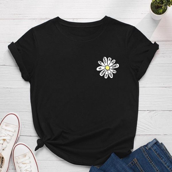 

women's t-shirt oversized women tshirt flower printing graphic tees gilrs harajuku 2021 summer pink green short sleeve o-neck, White