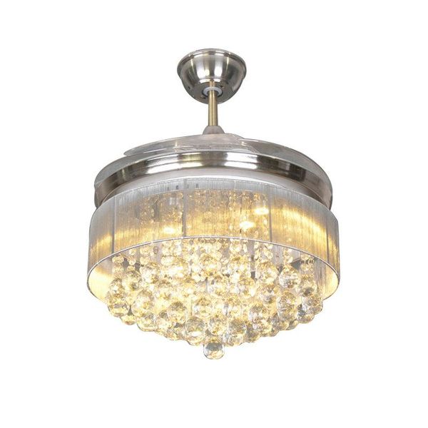 

42/36 inch ceiling fans light ac 110v -220v invisible blades ceiling fans modern fan lamp living room bedroom led ceilin