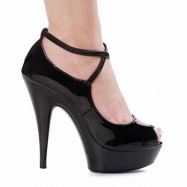

15cm high-heeled shoes gladiator style ultra high heels dress shoes high heel single, Black