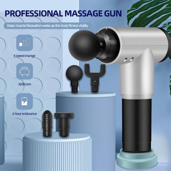 

massage gun deep muscle body shoulder back neck massager electric fascia 6 gear handhold for relaxation pain relief
