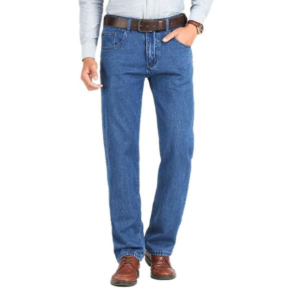 

men's jeans skinny men business cotton spring autumn classic brand straight slim fit denim pants for male casual overalls mens, Blue