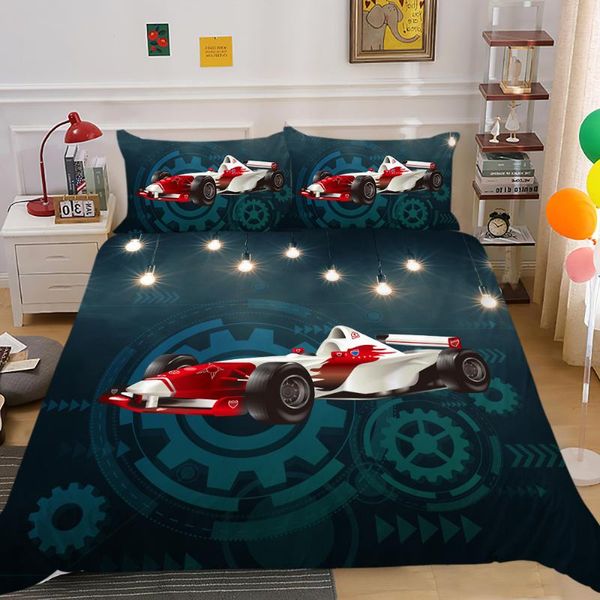 

bedding sets car football luxury set bedroom decor boy gifts duvet comforter quilts cover 2/3 pieces bedspread with pillowcases
