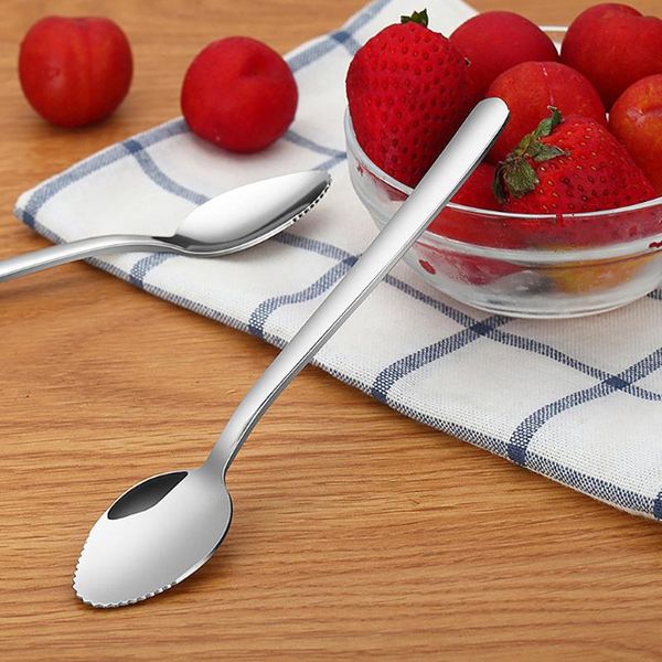 

spoons stainless steel long handle coffee spoon apple puree fruit 304 cake
