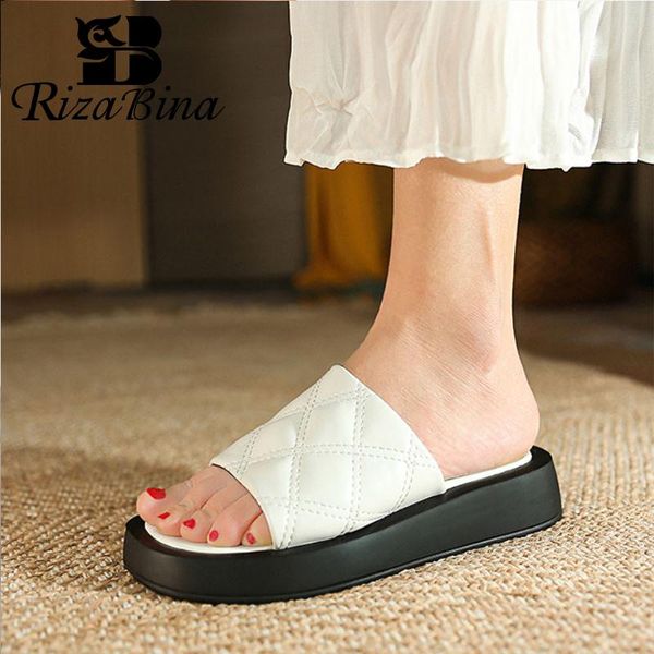 

sandals rizabina women slingbacks summer shoes casual fashion slippers for home footwear size 34-40, Black