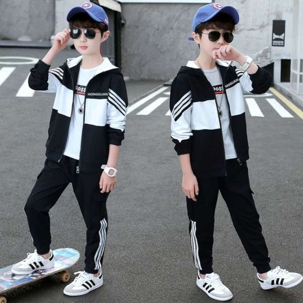

2020 spring and autumn suit wear boys' new children's sports, White