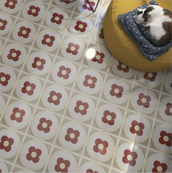 

retro floret tiles custom kitchen balcony 300 * 300mm porch wall brick restaurant bathroom anti-skid floor tile