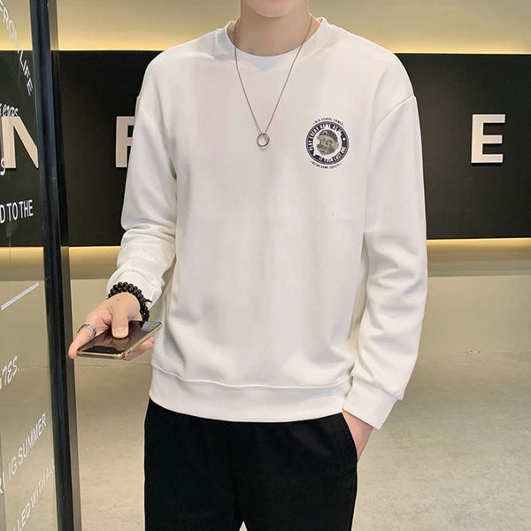 

autumn youth fashion men's inner simple leisure long sleeve sweater, Black