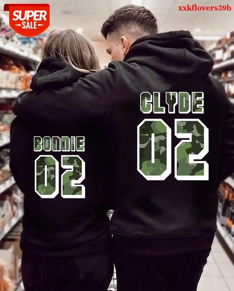 

letter print couple sweatshirt plus fleece hoodie casual sports loose wear #qc9h, Black