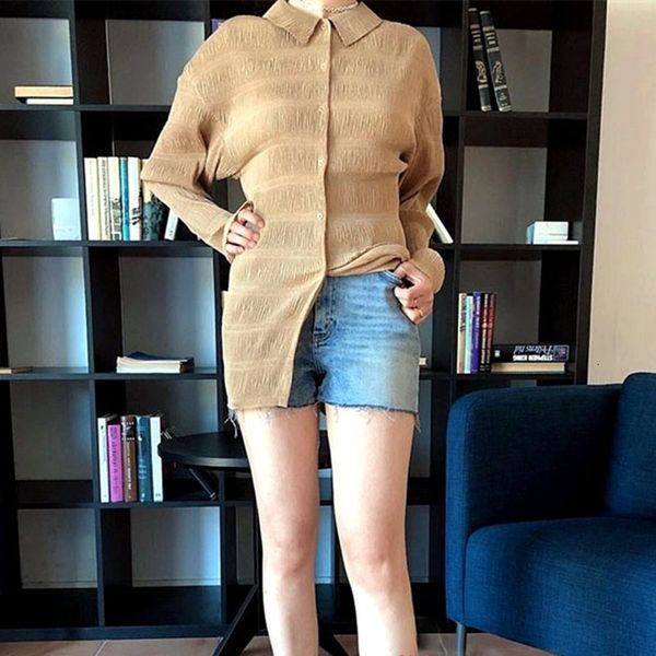 

2021 new outono nova blusa feminina luz de mangas compridas camisa das senhoras plissado manga blusas e s ih49, Black