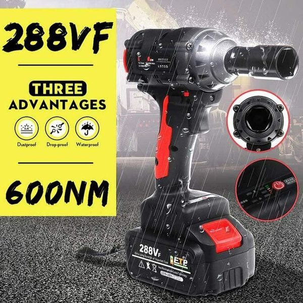 

new 288vf 600nm max wireless brushless impact wrench power tool with charger sleeve