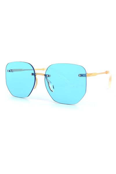 

sunglasses 2021 fashion women 's blue metal glasses uv400 apsn003205 aqua di 1987, White;black