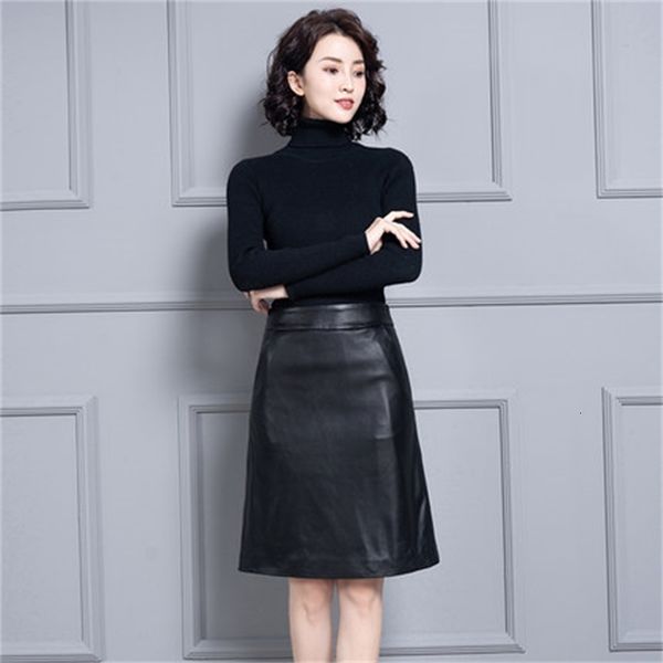 

2021 genuine new fashion sheep out of real leather k15 6yem, Black