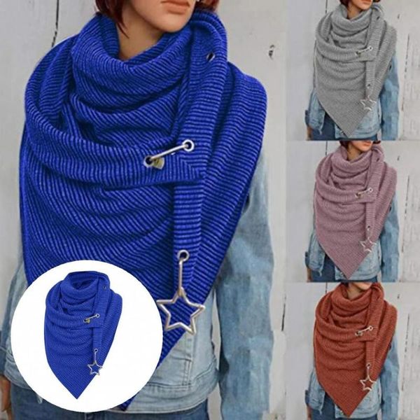 

scarves stars great all match practical women shawl soft long for home, Blue;gray