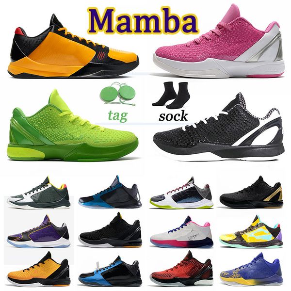 

mamba zoom 6 protro grinch basketball shoes men bruce lee what if lakers ink big stage chaos 5 rings metallic gold mens trainers sports outd