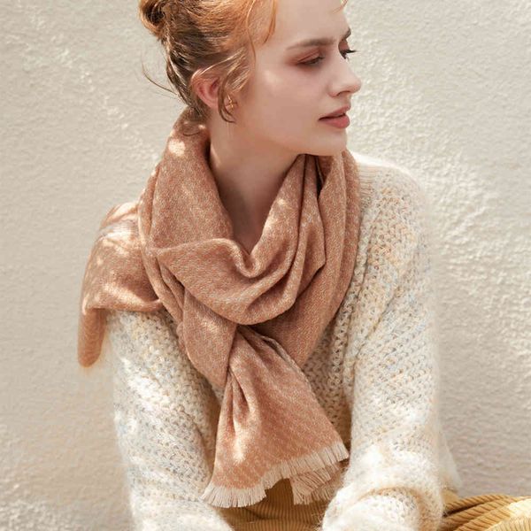 

scarf [100% wool]scarf autumn and winter fashion warm matching with solid color versatile scarf bib, Blue;gray