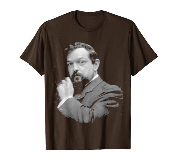 

claude debussy t-shirt, White;black