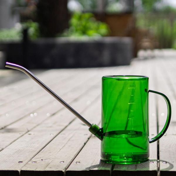 

watering equipments handheld 1l long spout pot with measuring scale gardening spray kettle