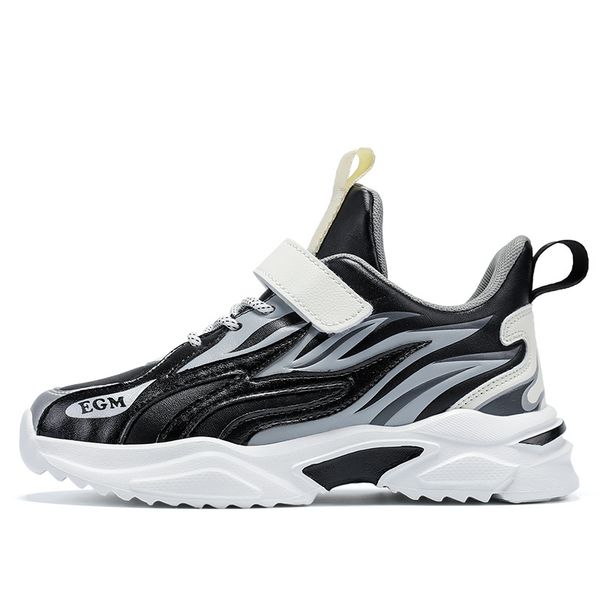 

black sliver flaming boys shoes spring autumn new childrens sports boys old sneaker leatherfrozen running tide