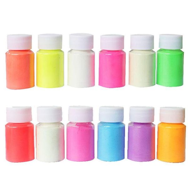 

gift sets 12 color luminous resin pigment kit glow in the dark powder colorant dye w8ed