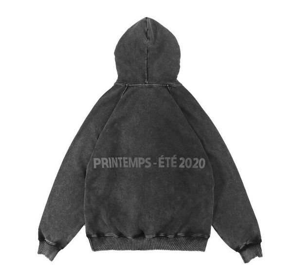 

21ss 2021 new letter fleece washed old men and women hooded sweater ivsn lg4a, Black