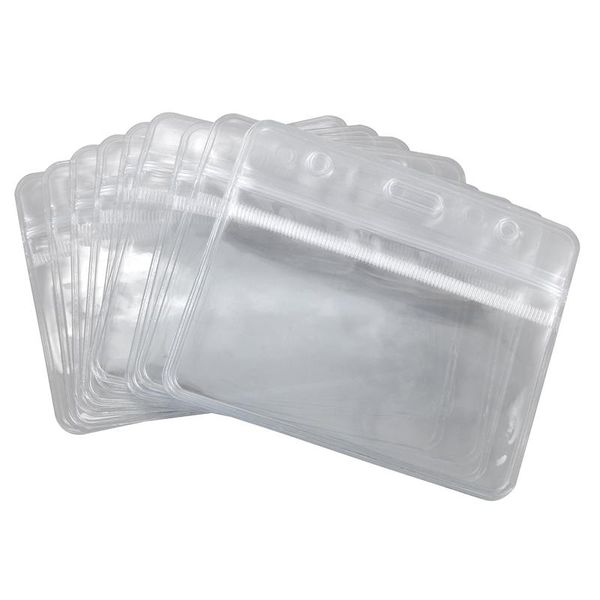 

card holders badge holder 10 pieces transparent, Brown;gray