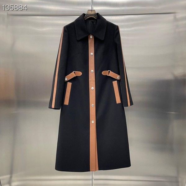 

women's trench coats zk1574 fashion women & jackets 2021 runway luxury european design party style clothing, Tan;black
