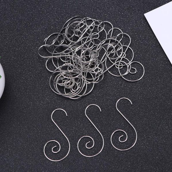 

hooks & rails 150pcs ornament shape stainless steel wall hangers for christmas gift hanging silver