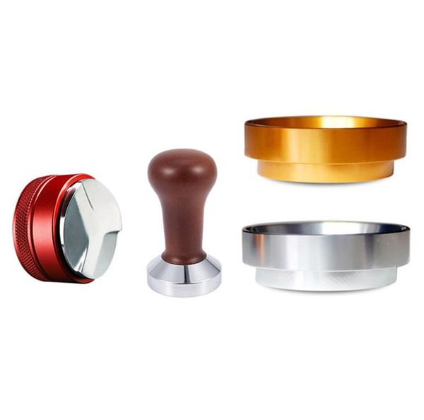 

coffee filters 2pcs aluminum idr intelligent dosing ring with 51mm espresso tamper adjustable