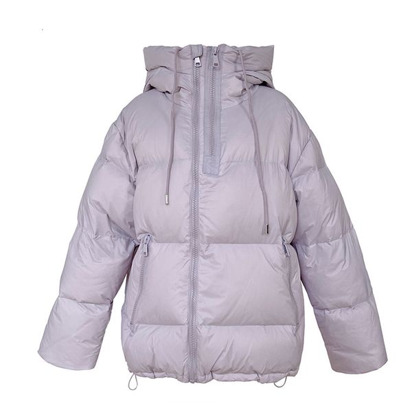 

2021 women winter sleeve female pure color white down woman's thick coat wz50, Black