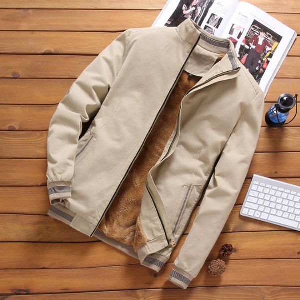 

men's jackets fleece thick warm jacket mens 2021 autumn winter casual coats male outerwear m-5xl, Black;brown