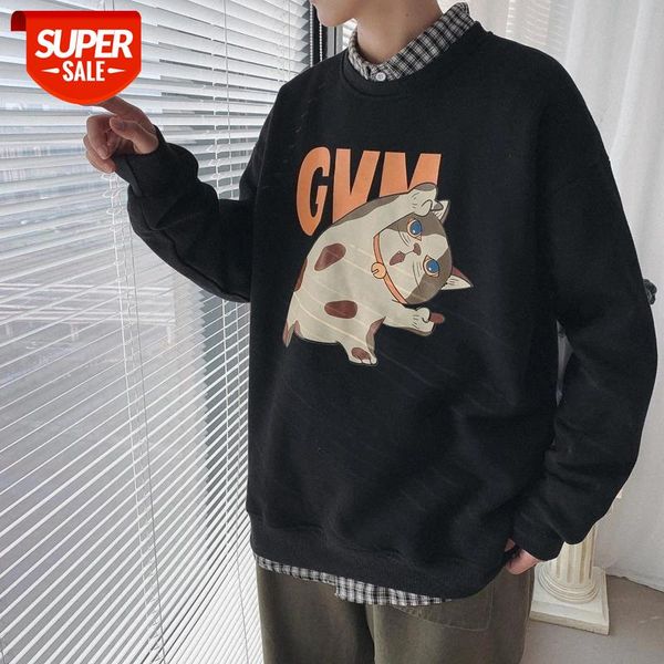 

2021 new sweaters men's long sleeves autumn print pullover knitted o-neck plus oversized 5xl #qg30, White;black