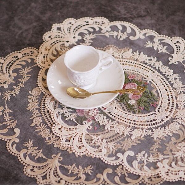 

mats & pads natural straw placemats dining table retro lace coasters woven cup rattan drink heat insulation pad kitchen accessories