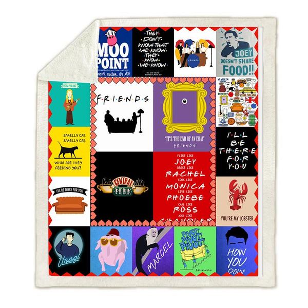 

blankets friends sherpa blanket quilt sofa bedding a gift for family lovers home textiles droppshiping