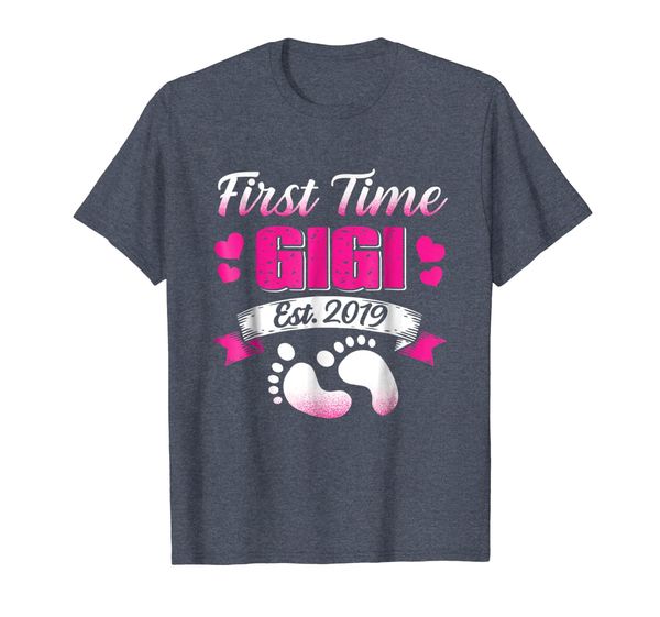 

first time gigi est 2019 t-shirt mother's day gift shirt, White;black