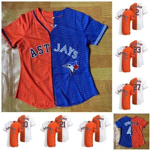 

custom 10 yuli gurriel 13 lourdes gurriel jr. 1310 gurriel split jersey, Blue;black