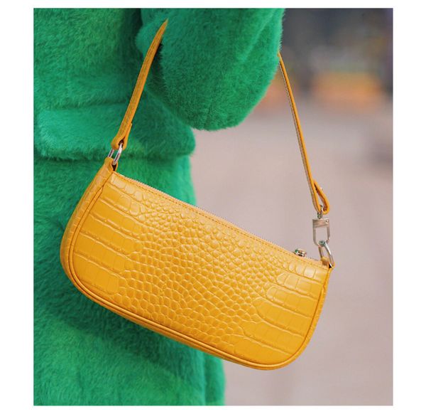 

70% factory store genuine leather portable one shoulder small chaofa stick middle ancient crocodile pattern underarm bag