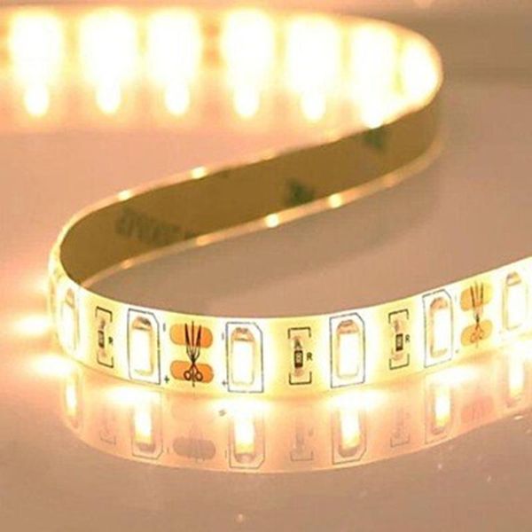 Streifen 120LEDs/m LED-Streifenlichtband 12V 5730 SMD Weiß Warm 1m 2m 3m 4m 5m für Deckenthekenschrank Nicht wasserdichtLED