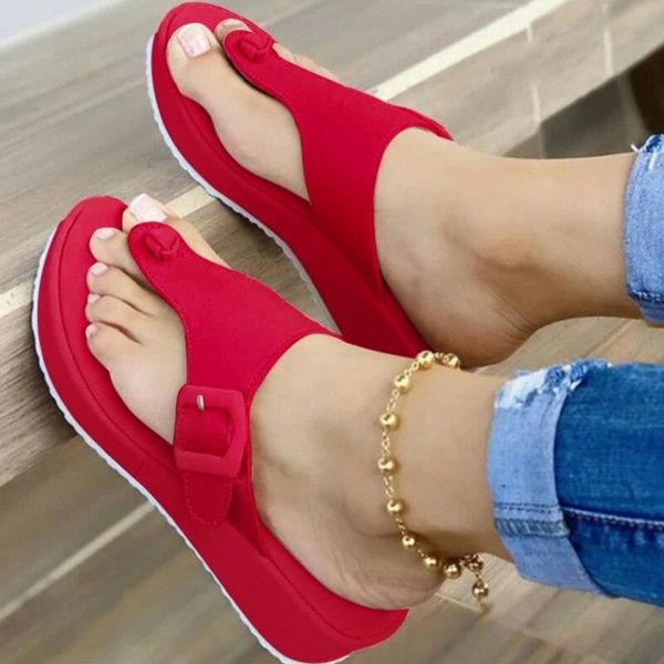 

women sandals summer shoes casual flip flops ladies flats woman fashion platform candy color plus size new footwear female shoes, Black