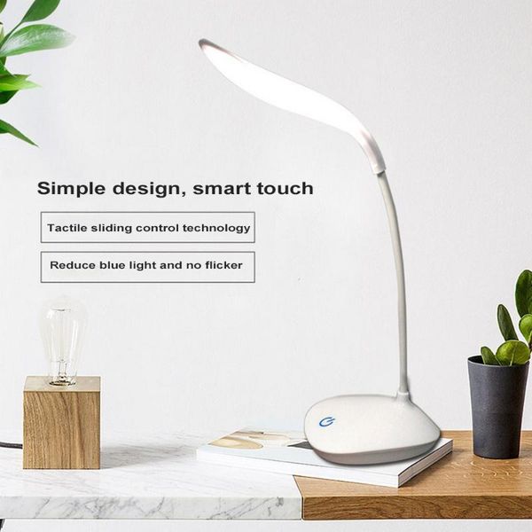 

desk lamp usb rechargeable battery led table lamp flexible eye protection desk 3 dimmers reading bedside reading