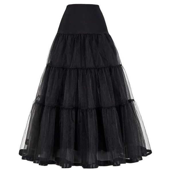 

skirts women black red retro skirt for wedding fashion vintage long crinoline underskirt ball gown empire voile tulle petticoat