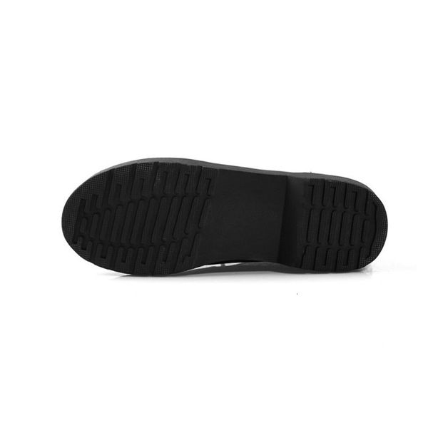 

women's shoes big 34-43 european season fall and winter new flat bottom boots retro-british bandages 66n7, Black
